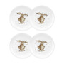 Wrendale  Rabbit Plate "Hare Brained" - Set of 4