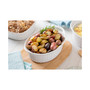 White 1.5-Qt. Oval Casserole with Glass Lid