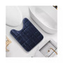Ultra Soft Non-Slip Plush Memory Foam Bath Rug - Contour 24"x20" - Tiled Design