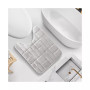 Ultra Soft Non-Slip Plush Memory Foam Bath Rug - Contour 24"x20" - Tiled Design