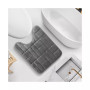 Ultra Soft Non-Slip Plush Memory Foam Bath Rug - Contour 24"x20" - Tiled Design