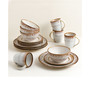 Stoneware Mocca Swirl, Set of 16