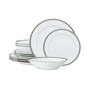 Charlotta Platinum 12 Piece Set, Service for 4