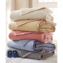Reversible Micro Flannel® to Sherpa Twin Electric Blanket