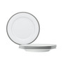 Charlotta Platinum 4 Piece 10.5" Dinner Plates Set, Service for 4