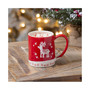 18 oz Ceramic Reindeer Cup- Dishwasher and Microwave Safe Christmas Coffee and Tea Mug