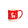 18 oz Ceramic Reindeer Cup- Dishwasher and Microwave Safe Christmas Coffee and Tea Mug