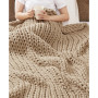 Chunky-Knit Handmade Throw, 50" x  60"