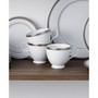 Charlotta Platinum 4 Piece Cups Set, Service for 4