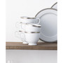Charlotta Platinum 4 Piece Cups Set, Service for 4