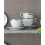 Charlotta Platinum 4 Piece Cups Set, Service for 4