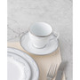 Satin Flourish 4 Piece Saucer Set, Service for 4