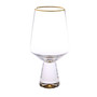 Set of 6 Water Glasses with Base and Rim