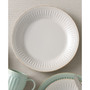 Dinnerware Stoneware French Perle Groove White Dinner Plate