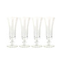 Glass Etched Champagne Flute, 4 Piece Set