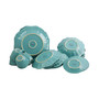 Fleur De Lys 20 Piece Dinnerware Set in Turquoise
