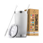 Stainless Steel Tumbler With Lid and Straw - 20oz