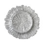 Jay Import Glass Silver-Tone Reef Charger Plate