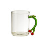 Cherry 15 oz Glass Mug, Set of 2