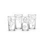 JoyJolt Star Wars Striking Sketch Characters Collection Print 19.2 Oz Glasses Set, 4 Pieces