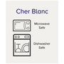 Cher Blanc  Square Dinner Plate