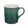 Stoneware Mug with Embossed Olive Branch, 14 oz