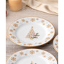 Holly Berry Gold Set of 4 Assorted Appetizer Plates, 6-1/4"