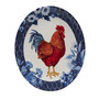 Indigo Rooster Set of 4 Dinner Plate