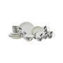 Braddock Black  16 Piece Dinnerware Set, Service for 4