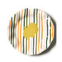 Turkey Stripes Ruffle Salad Plate 4 Piece Set, Service for 4