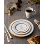 Charlotta Gold Set of 4 Holiday Tree Appetizer Plates, 6-1/4"