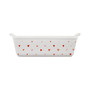 Stoneware 1.5 Quart Loaf Pan with Heart Applique