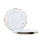 Golden Wave Set of 4 Dinner Plates, Service For 4