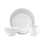 Charlotte Street East Grey Collection 4-Piece Place Setting