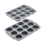 Nonstick Bakeware Double Batch Muffin and Cupcake Pan Set, 2-Piece