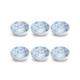 Melamine 7" Coastal Scallops 6-Piece Bowl Set, 34 oz