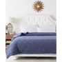 Honeycomb Down Alternative Blanket with Contrast Trim, Full/Queen