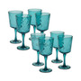 Teal Diamond Acrylic 8-Pc. All-Purpose Goblet Set