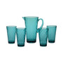 Teal Diamond Acrylic 5-Pc. Drinkware Set