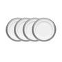 Crestwood Platinum Set of 4 Bread Butter and Appetizer Plates, Service For 4