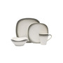 Swirl Graphite Square 4 Piece Place Setting, Service for 1