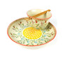 Ella Ramen Bowl and Dinner Bowl Set in Red