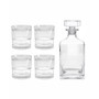 NoHo Clear Decanter 25.4 oz, DOF (double old fashioned) 9.85 oz Set