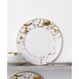 Raptures Gold Set of 4 Dinner Plates, Service For 4