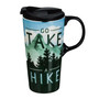 Ceramic Travel Cup withbox 17oz. Go Take a Hike