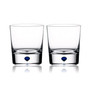 Set of 2 Intermezzo Blue Double Old Fashioned Glasses