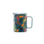 Teal Falling Leaves Insulated Coffee Mugs, Set of 2