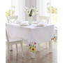 Sunflower & Daisies Cutwork Tablecloth, 60" x 102"