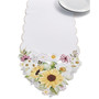 Sunflower and Daisies Cutwork Fabric Runner
