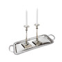 Stainless Steel Handled Serving Tray with Diamonds-20"L
